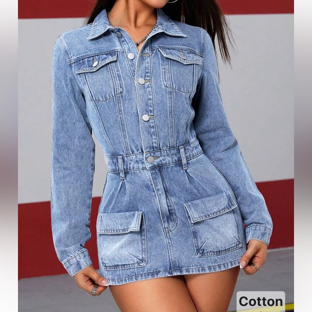 Denim Blue Women's Jean Dress